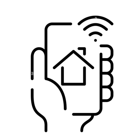 Mobile phone app icon for remote security control