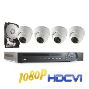 Four-channel 4K security camera system